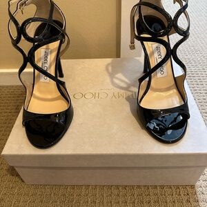 Jimmy Choo Black Strappy Heels